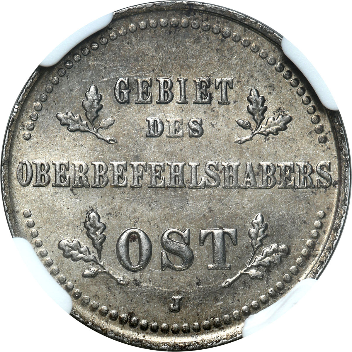 Niemieckie Władze Okupacyjne - OST. Kopiejki 1916 J, Hamburg NGC MS63